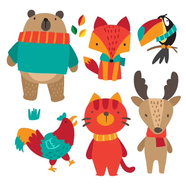 hayvan toplama tasarım karakter, hayvan toplama tasarım vektör