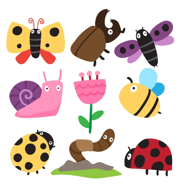 Insect Character Collection Design Insect Vector Collection Design — Stock Vector