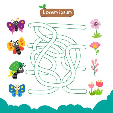 oyun vektör tasarımı eşleşen hayvanlar oyun vektör tasarımı, labirent