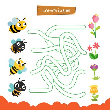 oyun vektör tasarımı eşleşen hayvanlar oyun vektör tasarımı, labirent
