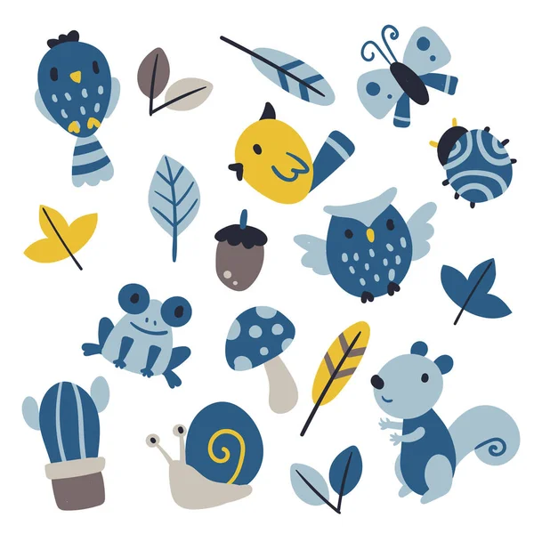 Wildlife Vector Collectie Design Dieren Vector Collectie Design — Stockvector