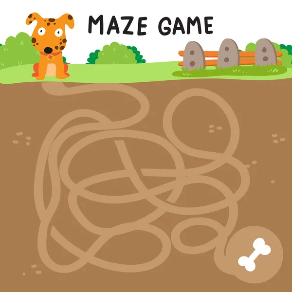 labirent oyun vektör tasarımı, köpek labirent oyun vektör tasarımı