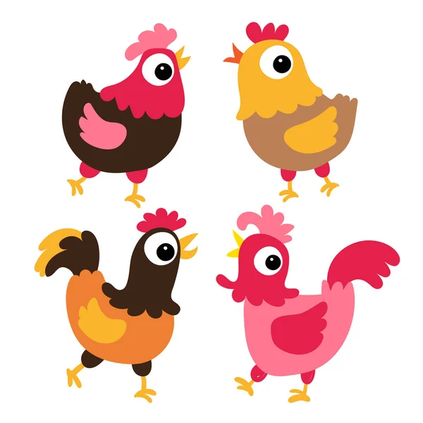 Chicken Vector Collection Design Geflügel Vector Collection Design — Stockvektor