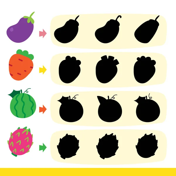 Fruit Spel Vector Design Fruit Spel Collectie Ontwerp — Stockvector