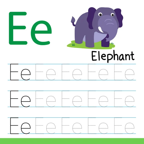 Alphabet tracing worksheet for preschool and kindergarten. Writing