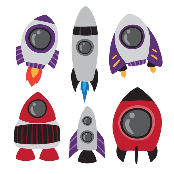 Rocket Vector Collection Design Rocket Vector Set Design — Stock Vector