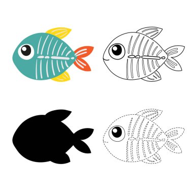 Çocuk, çocuk için sanat vektör tasarımı için çalışma sayfası vektör tasarımı