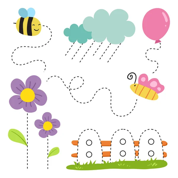 Çocuk, çocuk için sanat vektör tasarımı için çalışma sayfası vektör tasarımı