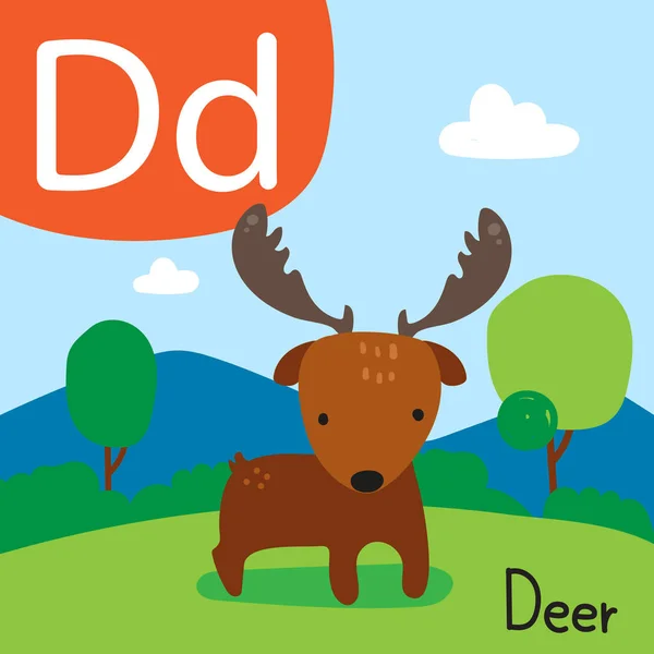 Deer Drawing Line Vector Design — Stock Vector