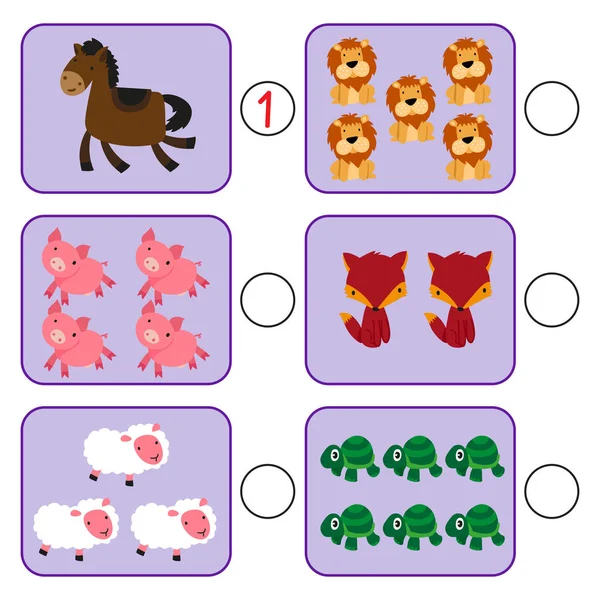 Çocuk, sayısal dolgu oyun vektör tasarımı için matematik oyun vektör tasarımı
