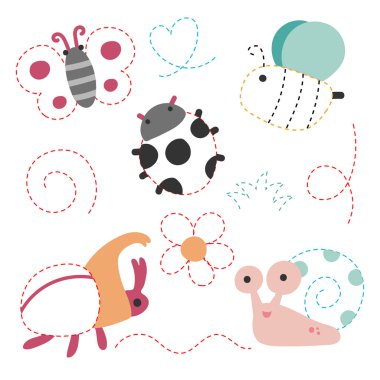 Çocuk, çocuk için sanat vektör tasarımı için çalışma sayfası vektör tasarımı