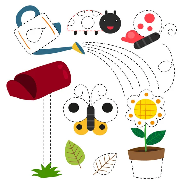 Çocuk, çocuk için sanat vektör tasarımı için çalışma sayfası vektör tasarımı