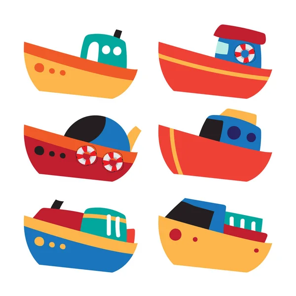 Boat Vector Collection Design Boat Vector Set Design — Stock Vector