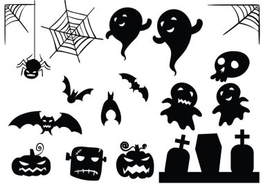 Cadılar Bayramı vektör toplama tasarımı, mutlu Cadılar Bayramı vektör tasarımı