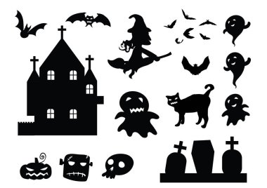 Cadılar Bayramı vektör toplama tasarımı, mutlu Cadılar Bayramı vektör tasarımı