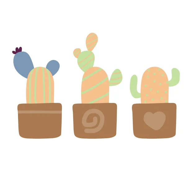 Cactus Vector Colección Diseño Flor Vector Colección Diseño — Archivo Imágenes Vectoriales