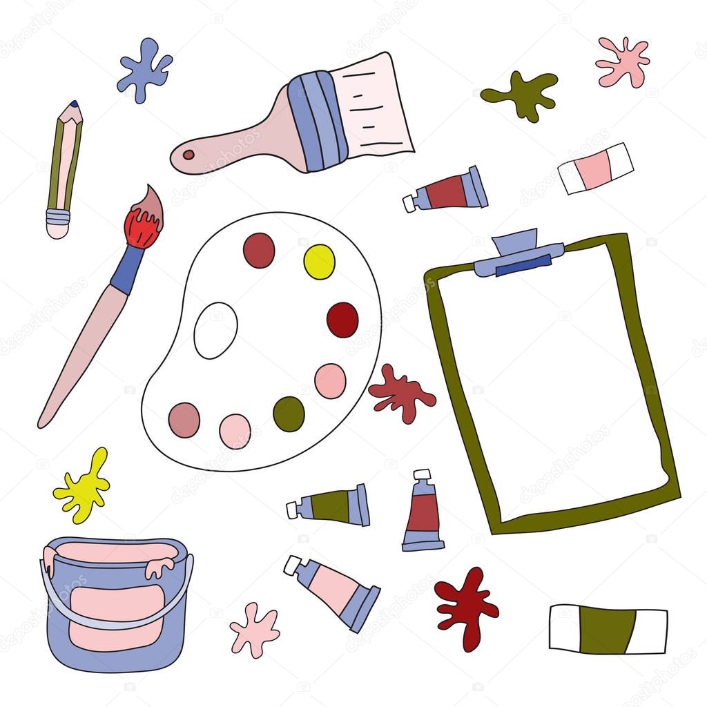 stationary vector collection design, stationery vector collection design