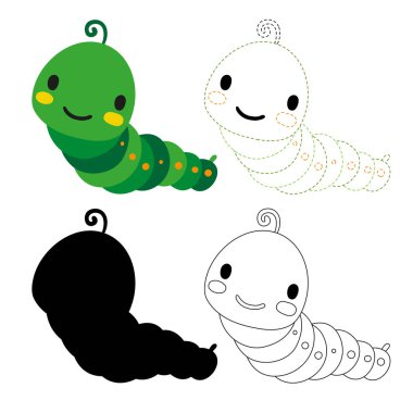 Çocuk, çocuk için sanat vektör tasarımı için çalışma sayfası vektör tasarımı