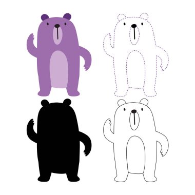 Çocuk, çocuk için sanat vektör tasarımı için çalışma sayfası vektör tasarımı