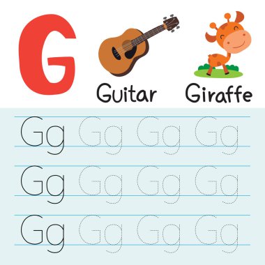 zürafa çizim çizgi vektör tasarımı