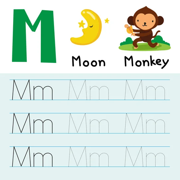 Monkey Drawing Line Vector Design — Stock Vector