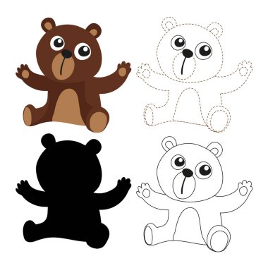 Çocuk, çocuk için sanat vektör tasarımı için çalışma sayfası vektör tasarımı