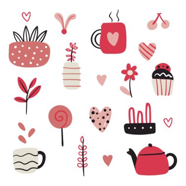 Bahçe vektör toplama tasarım, doğa vektör toplama tasarım