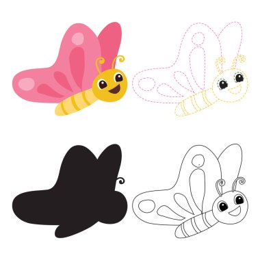 çalışma sayfası vektör tasarım kelebek, kelebek sanat vektör tasarımı