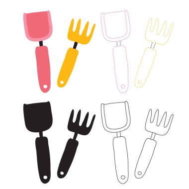 çalışma sayfası vektör tasarımı kürek, kürek sanat vektör tasarımı