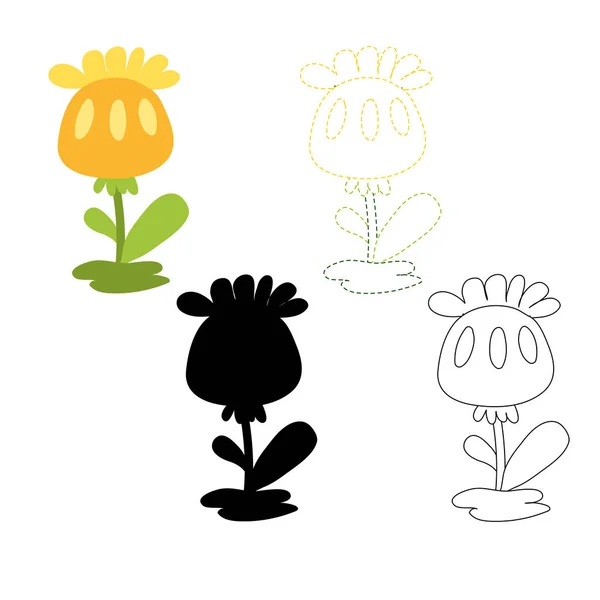 花卉工作表矢量设计 花卉艺术品矢量设计 — 图库矢量图片