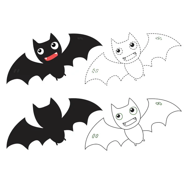 Projeto Vetor Planilha Morcego Projeto Vetor Arte Morcego —  Vetores de Stock