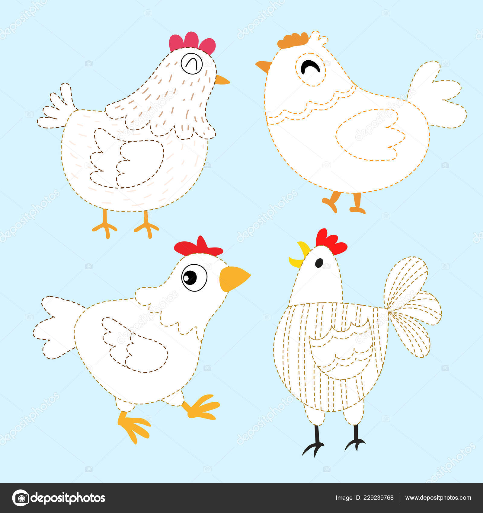 desenho de frango para colorir para crianças 5073704 Vetor no Vecteezy