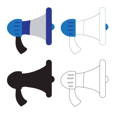 Megafon çalışma sayfası vektör tasarımı, megafon sanat vektör tasarımı