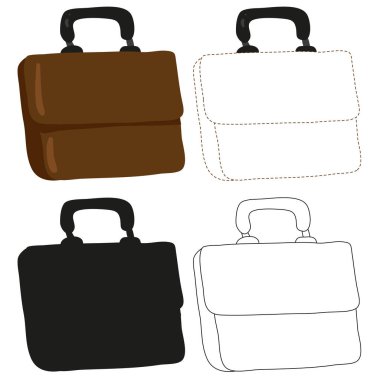 El çantası çalışma sayfası vektör tasarım, el çantası sanat vektör tasarımı