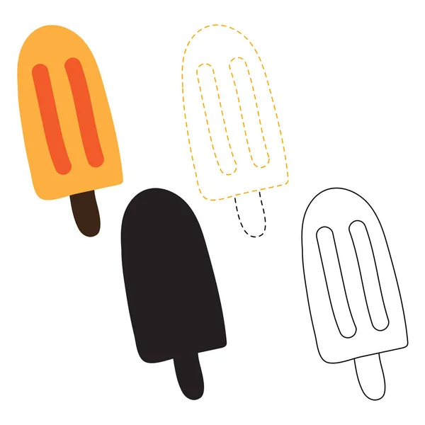 Diseño Vectores Hoja Trabajo Helado Diseño Vectores Obras Arte Helado — Vector de stock