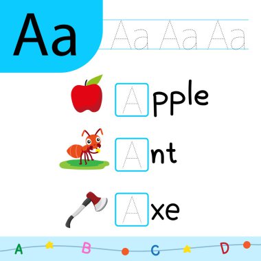 hayvan çalışma sayfası vektör tasarımı, dolgu kelime çalışma sayfası vektör tasarımı