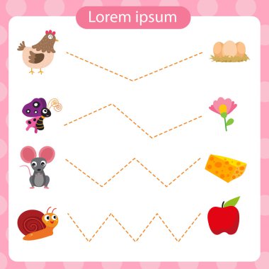 hayvanlar çalışma sayfası vektör tasarımı, hayvanlar sanat vektör tasarımı