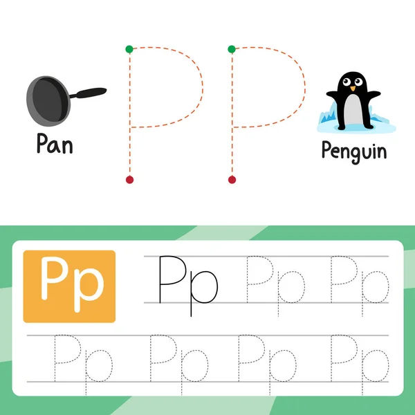 Pinguïn Tekening Lijn Vector Design — Stockvector