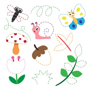 Bahçe çalışma sayfası vektör tasarımı, Bahçe sanat vektör tasarımı