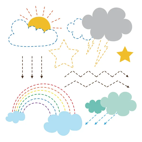 Hava çalışma sayfası vektör tasarımı, hava sanat vektör tasarımı