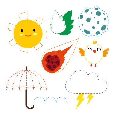 Hava çalışma sayfası vektör tasarımı, hava sanat vektör tasarımı