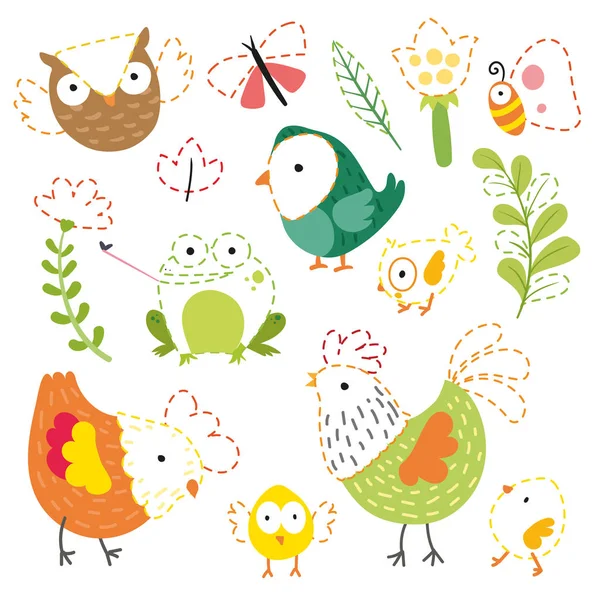 Natuur Vector Werkbladontwerp Dieren Illustratie Vector Design — Stockvector