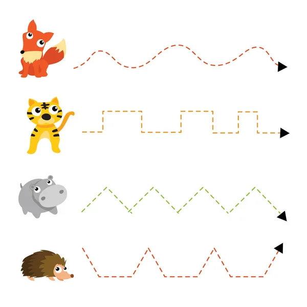 hayvanlar çalışma sayfası vektör tasarımı, hayvanlar sanat vektör tasarımı