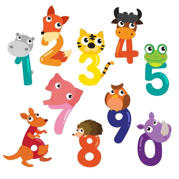 hayvan karakter vektör tasarımı, hayvanlar numara vektör tasarımı