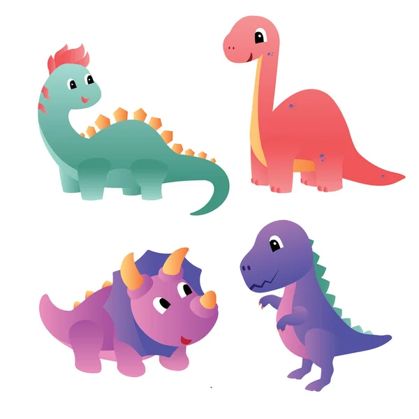Desenho de vetor ícone de caractere de dinossauro —  Vetores de Stock