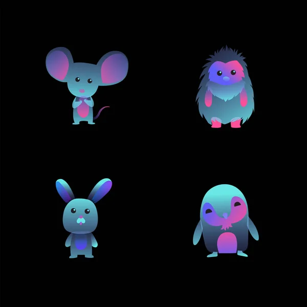 Animals icons set vector design — ストックベクタ