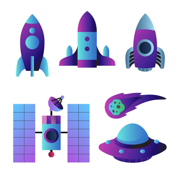 Astronautenvector ontwerp, vectorset van ruimte — Stockvector