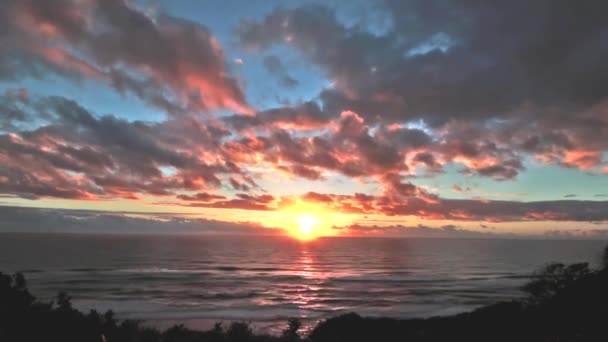 Piękny Jasny Zachód Słońca Letni Dzień — Wideo stockowe
