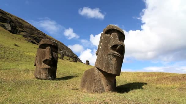 Пасхальний Острів Моаї Статуя Таймлапс — стокове відео