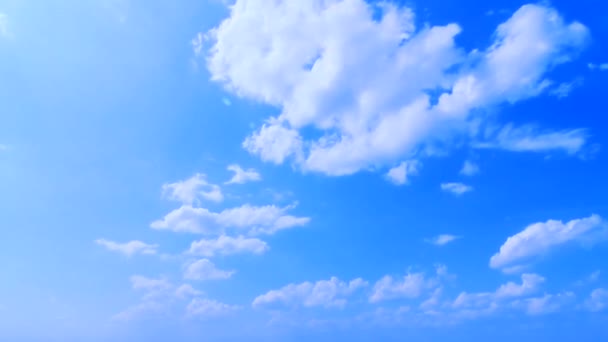 Clouds Beautiful Blue Sky Summer Day — Stock Video